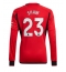 Strój piłkarski Manchester United Luke Shaw #23 Koszulka Podstawowej 2023-24 Długi Rękaw