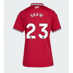 Strój piłkarski Manchester United Luke Shaw #23 Koszulka Podstawowej damskie 2026-27 Krótki Rękaw