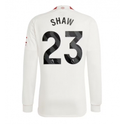 Strój piłkarski Manchester United Luke Shaw #23 Koszulka Trzeciej 2023-24 Długi Rękaw