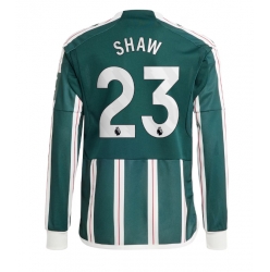 Strój piłkarski Manchester United Luke Shaw #23 Koszulka Wyjazdowej 2023-24 Długi Rękaw