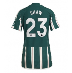 Strój piłkarski Manchester United Luke Shaw #23 Koszulka Wyjazdowej damskie 2023-24 Krótki Rękaw
