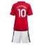 Strój piłkarski Manchester United Marcus Rashford #10 Koszulka Podstawowej dziecięce 2023-24 Krótki Rękaw (+ Krótkie spodenki)