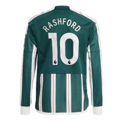 Strój piłkarski Manchester United Marcus Rashford #10 Koszulka Wyjazdowej 2023-24 Długi Rękaw