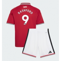 Strój piłkarski Manchester United Marcus Rashford #9 Koszulka Podstawowej dziecięce 2026-27 Krótki Rękaw (+ Krótkie spodenki)