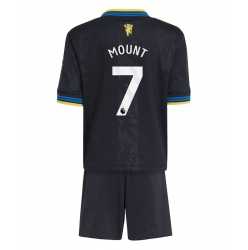 Strój piłkarski Manchester United Mason Mount #7 Koszulka Trzeciej dziecięce 2025-26 Krótki Rękaw (+ Krótkie spodenki)