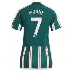 Strój piłkarski Manchester United Mason Mount #7 Koszulka Wyjazdowej damskie 2023-24 Krótki Rękaw