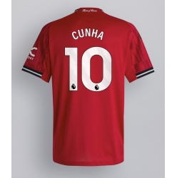 Strój piłkarski Manchester United Matheus Cunha #10 Koszulka Podstawowej 2025-26 Krótki Rękaw
