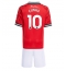 Strój piłkarski Manchester United Matheus Cunha #10 Koszulka Podstawowej dziecięce 2025-26 Krótki Rękaw (+ Krótkie spodenki)