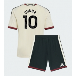 Strój piłkarski Manchester United Matheus Cunha #10 Koszulka Trzeciej dziecięce 2026-27 Krótki Rękaw (+ Krótkie spodenki)