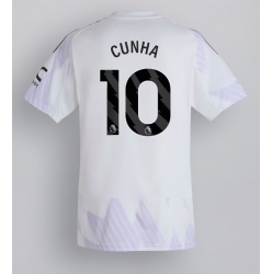 Strój piłkarski Manchester United Matheus Cunha #10 Koszulka Wyjazdowej 2025-26 Krótki Rękaw