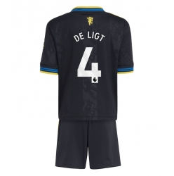 Strój piłkarski Manchester United Matthijs de Ligt #4 Koszulka Trzeciej dziecięce 2025-26 Krótki Rękaw (+ Krótkie spodenki)