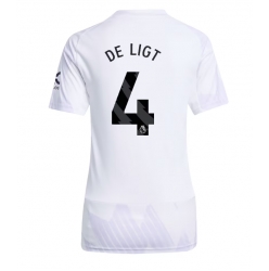 Strój piłkarski Manchester United Matthijs de Ligt #4 Koszulka Wyjazdowej damskie 2025-26 Krótki Rękaw