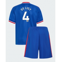 Strój piłkarski Manchester United Matthijs de Ligt #4 Koszulka Wyjazdowej dziecięce 2026-27 Krótki Rękaw (+ Krótkie spodenki)
