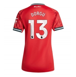 Strój piłkarski Manchester United Patrick Dorgu #13 Koszulka Podstawowej damskie 2025-26 Krótki Rękaw