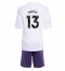 Strój piłkarski Manchester United Patrick Dorgu #13 Koszulka Wyjazdowej dziecięce 2025-26 Krótki Rękaw (+ Krótkie spodenki)