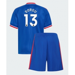 Strój piłkarski Manchester United Patrick Dorgu #13 Koszulka Wyjazdowej dziecięce 2026-27 Krótki Rękaw (+ Krótkie spodenki)