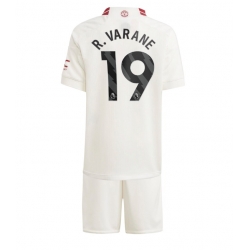 Strój piłkarski Manchester United Raphael Varane #19 Koszulka Trzeciej dziecięce 2023-24 Krótki Rękaw (+ Krótkie spodenki)