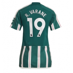 Strój piłkarski Manchester United Raphael Varane #19 Koszulka Wyjazdowej damskie 2023-24 Krótki Rękaw