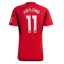 Strój piłkarski Manchester United Rasmus Hojlund #11 Koszulka Podstawowej 2023-24 Krótki Rękaw