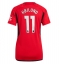 Strój piłkarski Manchester United Rasmus Hojlund #11 Koszulka Podstawowej damskie 2023-24 Krótki Rękaw
