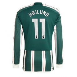 Strój piłkarski Manchester United Rasmus Hojlund #11 Koszulka Wyjazdowej 2023-24 Długi Rękaw
