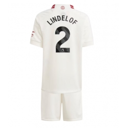 Strój piłkarski Manchester United Victor Lindelof #2 Koszulka Trzeciej dziecięce 2023-24 Krótki Rękaw (+ Krótkie spodenki)