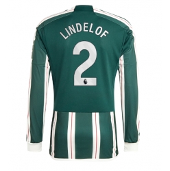 Strój piłkarski Manchester United Victor Lindelof #2 Koszulka Wyjazdowej 2023-24 Długi Rękaw
