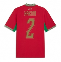 Strój piłkarski Maroko Achraf Hakimi #2 Koszulka Podstawowej MŚ 2026 Krótki Rękaw