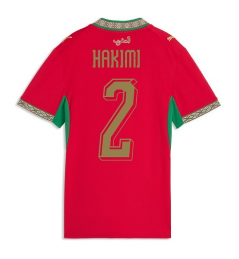 Strój piłkarski Maroko Achraf Hakimi #2 Koszulka Podstawowej damskie MŚ 2026 Krótki Rękaw Strój piłkarski Maroko Achraf Hakimi #2 Koszulka Podstawowej damskie MŚ 2026 Krótki Rękaw
