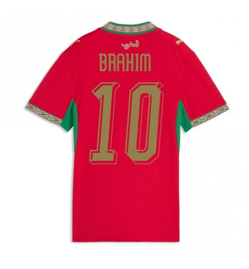 Strój piłkarski Maroko Brahim Diaz #10 Koszulka Podstawowej damskie MŚ 2026 Krótki Rękaw Strój piłkarski Maroko Brahim Diaz #10 Koszulka Podstawowej damskie MŚ 2026 Krótki Rękaw