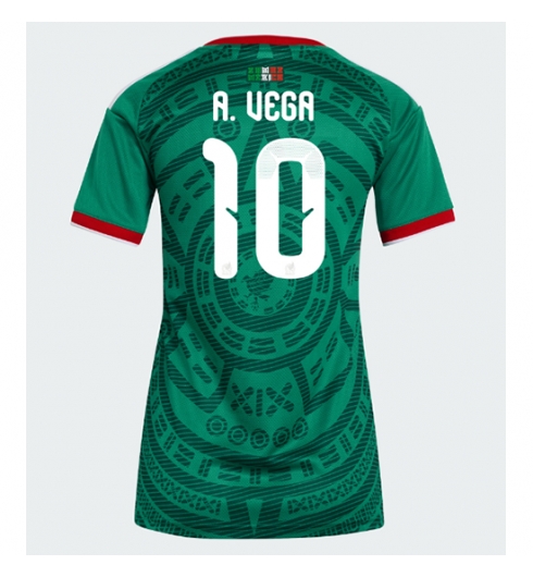 Strój piłkarski Meksyk Alexis Vega #10 Koszulka Podstawowej damskie MŚ 2026 Krótki Rękaw Strój piłkarski Meksyk Alexis Vega #10 Koszulka Podstawowej damskie MŚ 2026 Krótki Rękaw