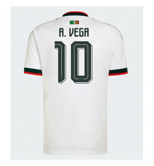 Strój piłkarski Meksyk Alexis Vega #10 Koszulka Wyjazdowej MŚ 2026 Krótki Rękaw Strój piłkarski Meksyk Alexis Vega #10 Koszulka Wyjazdowej MŚ 2026 Krótki Rękaw