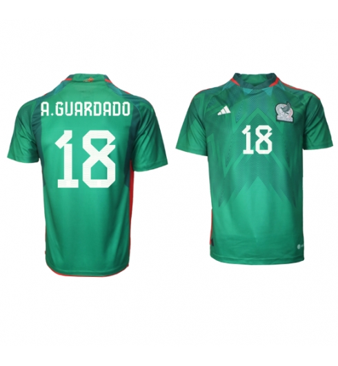 Strój piłkarski Meksyk Andres Guardado #18 Koszulka Podstawowej MŚ 2022 Krótki Rękaw