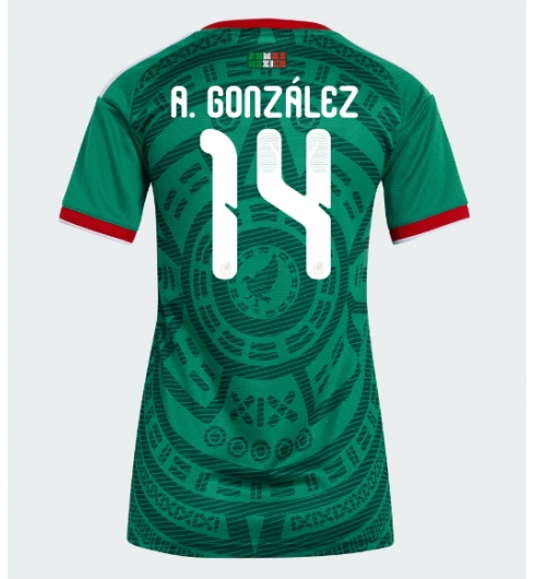 Strój piłkarski Meksyk Armando Gonzalez #14 Koszulka Podstawowej damskie MŚ 2026 Krótki Rękaw Strój piłkarski Meksyk Armando Gonzalez #14 Koszulka Podstawowej damskie MŚ 2026 Krótki Rękaw