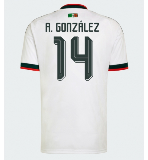 Strój piłkarski Meksyk Armando Gonzalez #14 Koszulka Wyjazdowej MŚ 2026 Krótki Rękaw Strój piłkarski Meksyk Armando Gonzalez #14 Koszulka Wyjazdowej MŚ 2026 Krótki Rękaw