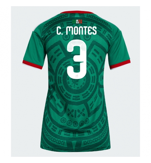 Strój piłkarski Meksyk Cesar Montes #3 Koszulka Podstawowej damskie MŚ 2026 Krótki Rękaw Strój piłkarski Meksyk Cesar Montes #3 Koszulka Podstawowej damskie MŚ 2026 Krótki Rękaw