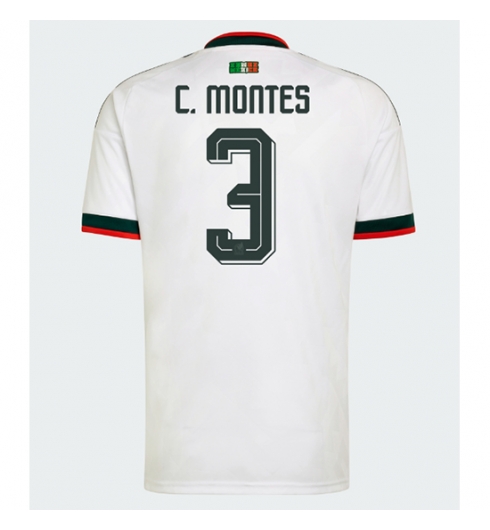 Strój piłkarski Meksyk Cesar Montes #3 Koszulka Wyjazdowej MŚ 2026 Krótki Rękaw Strój piłkarski Meksyk Cesar Montes #3 Koszulka Wyjazdowej MŚ 2026 Krótki Rękaw