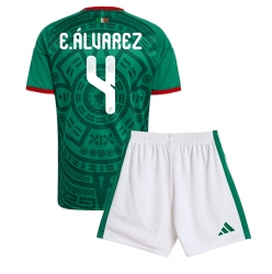 Strój piłkarski Meksyk Edson Alvarez #4 Koszulka Podstawowej dziecięce MŚ 2026 Krótki Rękaw (+ Krótkie spodenki)
