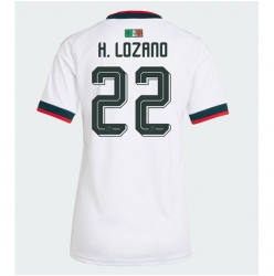 Strój piłkarski Meksyk Hirving Lozano #22 Koszulka Wyjazdowej damskie MŚ 2026 Krótki Rękaw