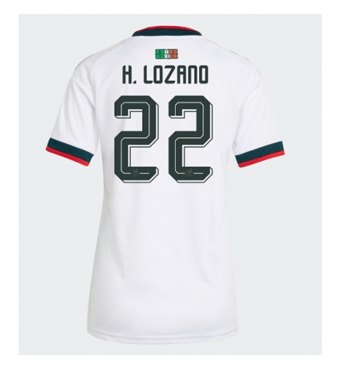 Strój piłkarski Meksyk Hirving Lozano #22 Koszulka Wyjazdowej damskie MŚ 2026 Krótki Rękaw Strój piłkarski Meksyk Hirving Lozano #22 Koszulka Wyjazdowej damskie MŚ 2026 Krótki Rękaw