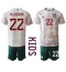 Strój piłkarski Meksyk Hirving Lozano #22 Koszulka Wyjazdowej dziecięce MŚ 2022 Krótki Rękaw (+ Krótkie spodenki)