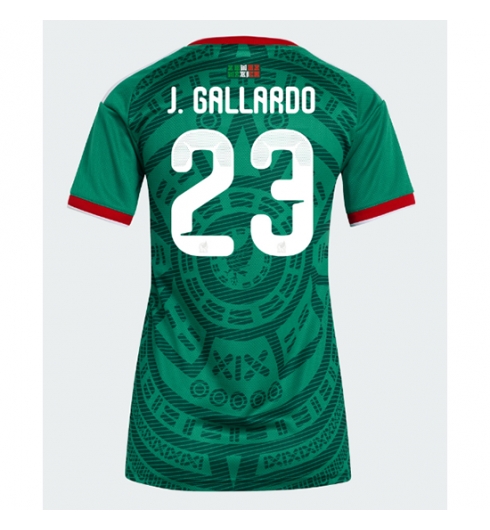 Strój piłkarski Meksyk Jesus Gallardo #23 Koszulka Podstawowej damskie MŚ 2026 Krótki Rękaw Strój piłkarski Meksyk Jesus Gallardo #23 Koszulka Podstawowej damskie MŚ 2026 Krótki Rękaw