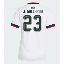 Strój piłkarski Meksyk Jesus Gallardo #23 Koszulka Wyjazdowej damskie MŚ 2026 Krótki Rękaw