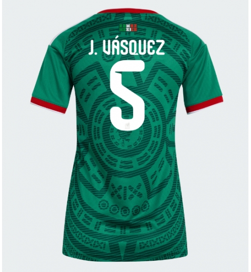 Strój piłkarski Meksyk Johan Vasquez #5 Koszulka Podstawowej damskie MŚ 2026 Krótki Rękaw Strój piłkarski Meksyk Johan Vasquez #5 Koszulka Podstawowej damskie MŚ 2026 Krótki Rękaw