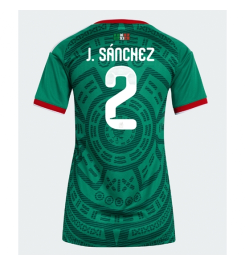 Strój piłkarski Meksyk Jorge Sanchez #2 Koszulka Podstawowej damskie MŚ 2026 Krótki Rękaw Strój piłkarski Meksyk Jorge Sanchez #2 Koszulka Podstawowej damskie MŚ 2026 Krótki Rękaw