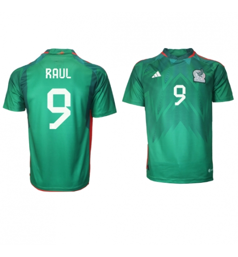 Strój piłkarski Meksyk Raul Jimenez #9 Koszulka Podstawowej MŚ 2022 Krótki Rękaw