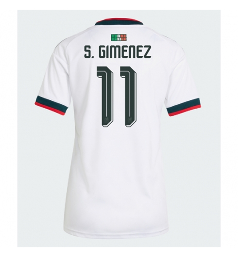Strój piłkarski Meksyk Santiago Gimenez #11 Koszulka Wyjazdowej damskie MŚ 2026 Krótki Rękaw Strój piłkarski Meksyk Santiago Gimenez #11 Koszulka Wyjazdowej damskie MŚ 2026 Krótki Rękaw