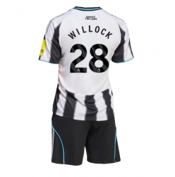 Strój piłkarski Newcastle United Joe Willock #28 Koszulka Podstawowej dziecięce 2025-26 Krótki Rękaw (+ Krótkie spodenki)