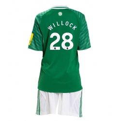 Strój piłkarski Newcastle United Joe Willock #28 Koszulka Wyjazdowej dziecięce 2025-26 Krótki Rękaw (+ Krótkie spodenki)
