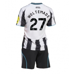 Strój piłkarski Newcastle United Nick Woltemade #27 Koszulka Podstawowej dziecięce 2025-26 Krótki Rękaw (+ Krótkie spodenki)